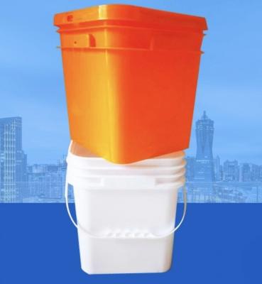 China Poly Line Bucket Food Storage Buckets Square Thermal Transfer Screen Printing for sale