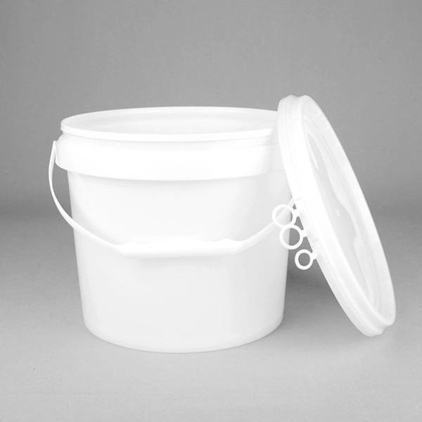 Quality OEM ODM 1-25 Litre White Food Storage Buckets With Screw On Lids for sale