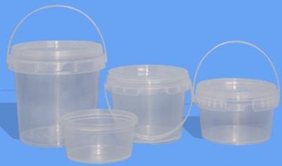 China 5l Clear Plastic Bucket Pails With Lid Thermal Transfer Decoration Te koop