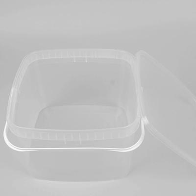 中国 パーソナライズできる透明なプラスチックバケツ 透明な貯蔵バケツ OEM ODM 販売のため