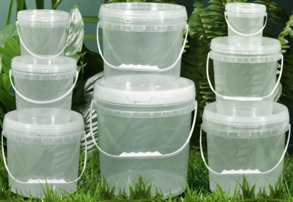Quality Customizable Transparent Plastic Bucket Clear Storage Buckets OEM ODM for sale