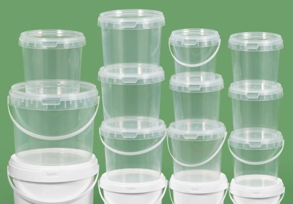 Quality Customizable Transparent Plastic Bucket Clear Storage Buckets OEM ODM for sale