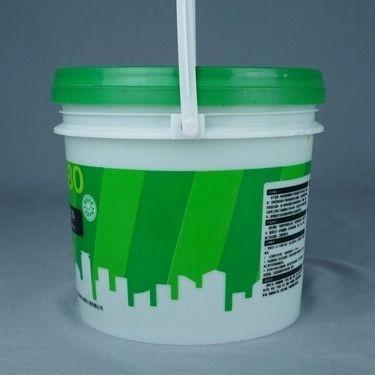 China 18l Round Plastic Paint Bucket With Handles IML Decoration for sale