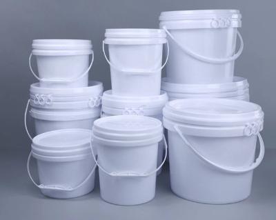 China Rust Resistant Large Round Plastic Paint Bucket 1.4mm Thickness for sale