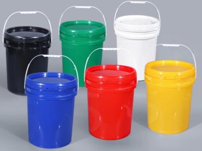 China BPA libre 5 galones de plástico baldes de altura 14.5 pulgadas UV resistente en venta