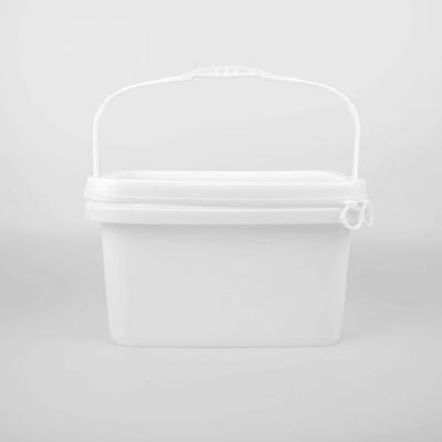 China Aguante ergonómico 20 litros cuadrados baldes de almacenamiento con tapas resistentes a la oxidación en venta