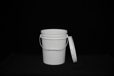 中国 Round White Custom Logo Food Grade Food Storage Bucket Dishwasher Safe / Stackable 販売のため