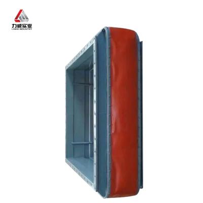 China Flange Fabric Non-Metallic Expansion Joints Red Rectangular SS304 for sale