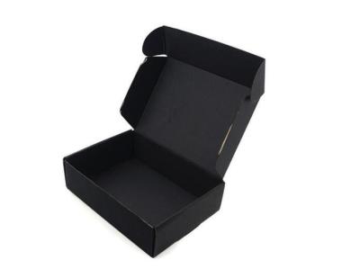 China Folding Cardboard Box Black Matt Lamination Shipping Box With Printed Logo for sale