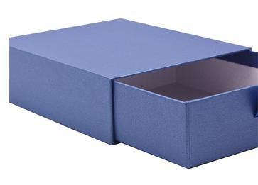 China Blue Foldable Paper Box Storage Drawer Gift Box Art Paper Matt Lamination for sale