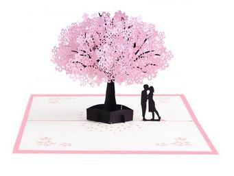 China cartão 3D de papel colorido biodegradável para a decoração/presente do feriado à venda
