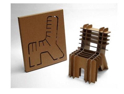 China Muebles plegables biodegradables del papel acanalado, silla de papel plegable del hogar en venta