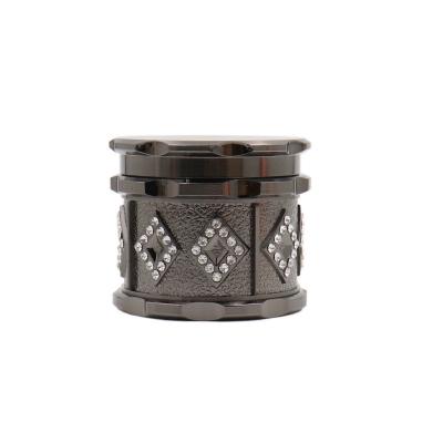 China 53*60mm Zinc Alloy Herb Tobacco Grinder With Rhinestones For Smoke for sale