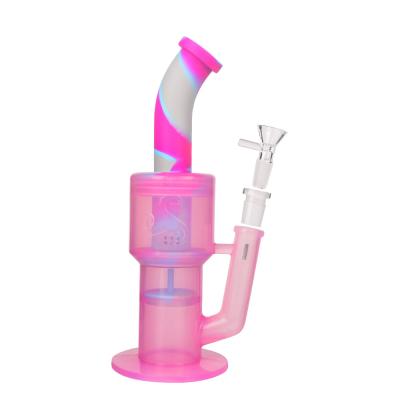 China 13.5'' Portable Detachable Silicone Bong With Ice Catcher 14mm Bowl for sale