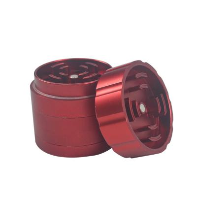 China 60mm Aluminum Spice Grinder Red Classic Separate Way Hand Movement for sale