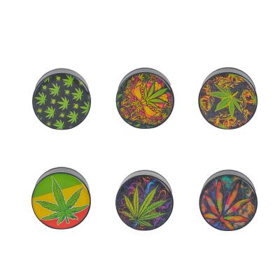 China Color Printing Plastic Tobacco Weed Grinder 60mm 3 Layer for sale