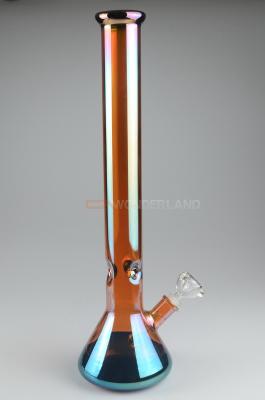 China Metallic Finish Supercooling Glass Beaker Bongs Ice Catcher Bong for sale