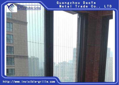 China Fixed Frame Aluminum and Stainless Steel Wire for Installing Window Invisible Grills for sale
