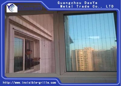 China Anti Theft Window Invisible Grille Easy Cleaning With Great Sound Insulation for sale