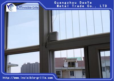China Child Safety Window Invisible Grille 3mm Thickness With Robust Aluminum Frames for sale