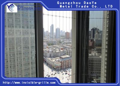 China Highly Secured External Facade Window Invisible Grille Finest Workmanship for sale