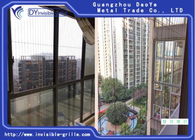 China Modern Easy Cleaning Balcony Invisible Grille With Burglar Proof Solution for sale
