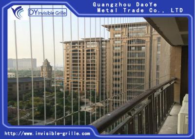Cina Griglia invisibile modernizzata del balcone mantenuta facilmente per grattacielo in vendita