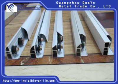 China High Strength Aluminium Sliding Window Channel For High Rise Building Invisible Grilles for sale