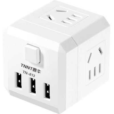 China 2500W 230V Power Cube Socket With 3 Smart USB Ports for sale