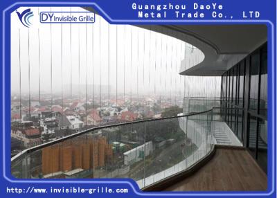 China Building Curve Balcony Invisible Grille Tensile Strength Wire for sale