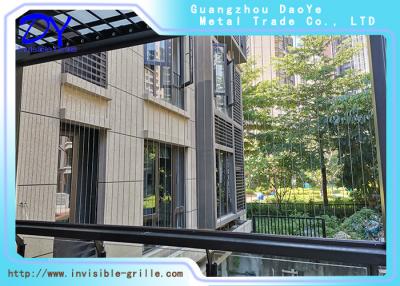 China 4.0mm wire Balcony Invisible Grille Vertical Aluminum Track for sale