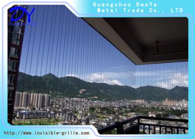 China Parrilla invisible inoxidable de la seguridad del balcón de la cuerda de alambre de acero de la malla de alambre 7X7 de la protección en venta