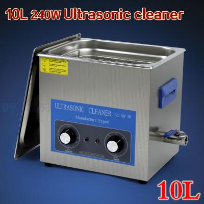 China 10L 240W Desktop stainless steel ultrasonic cleaning mechine for medical ware for sale