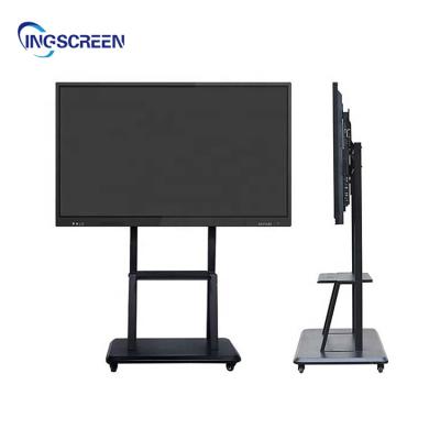 China 55 65 75 Inch Adjustable Interactive Whiteboard Stand Metal Floor Mobile Stand for sale