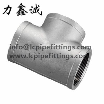 China Stainless steel Tee(TB) three way connect SS304 SS316 150lb npt/bsp/bspt thread 1/2 inch Investment Casting for sale