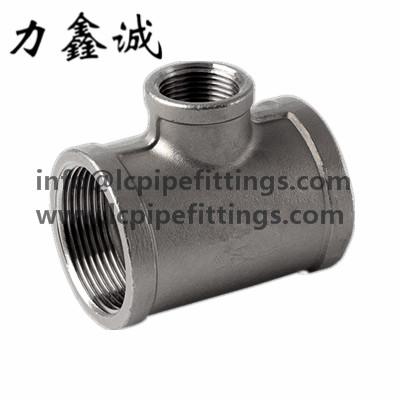 China Stainless steel Reduce Tee(RTB) three way connect pipe fittings bsp/npt thread from manufacture of China with low price for sale