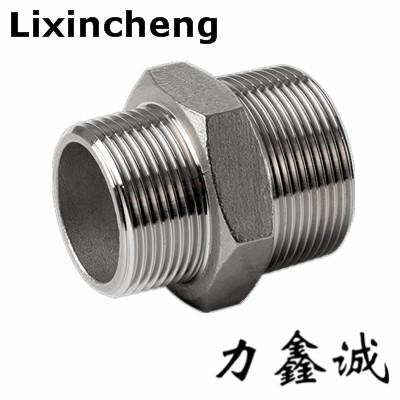 China LXC Stainless steel Hex nipples/casting nipples/thread nipples/ stainless steel pipe fittings for sale