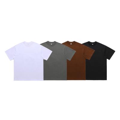 China Camiseta em branco S-2XL 100% algodão Vintage T-Shirt grande 300gm Pesado Camisa de cor sólida à venda