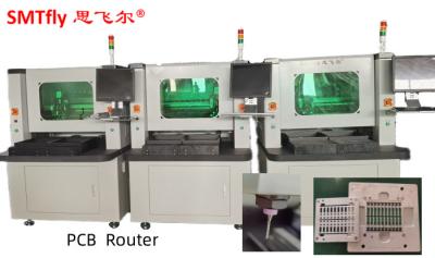 中国 4.2KW L450mm二重ワークステーション ルーターCNC PCB/PCBデパネリングのルーター機械 販売のため