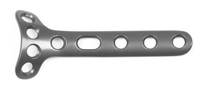 China Small T Shaped Curved Orthopedic Locking Plate 1.8mm Thickness for sale