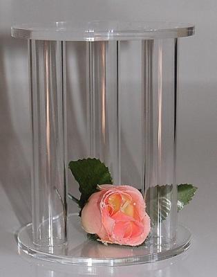 China Round clear acrylic display cube for sale