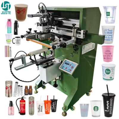 China Glass Bottle Silk Screen Printer Cup Screen Printing Machine For Round Coffee Paper Water Cosmetic Plastic Cup Tube for sale