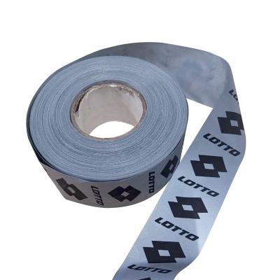 China Grey Silver Green Reflective Elastic Tape For Clothing Vests Sewable Hi Vis Polyester Stripe for sale