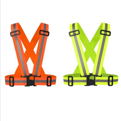 China Heavy Duty High Visibility Reflective Belt Green Neon Purple Motorcycle Cross Elastic Belt Kid Jogging for sale