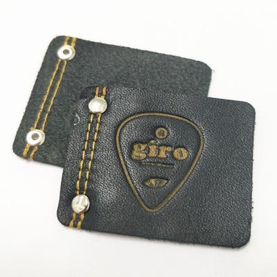 China Embossed Custom Leather Clothing Labels Printing Patch For Jeans for sale