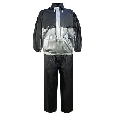 China Impermeable reflexivo respirable ligero de ciclo reflexivo de plata de la capa de la chaqueta de la lluvia con la capilla en venta