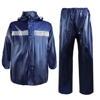 China Blue Reflective Rainwear Jacket Safety Workwear For Working Hiking Outdoor Active for sale