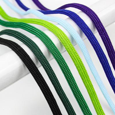 China Tent Reflective Braided Rope Leash Dog Lead Colorful Round Draw Cords Hoodie String Rope 10mm for sale