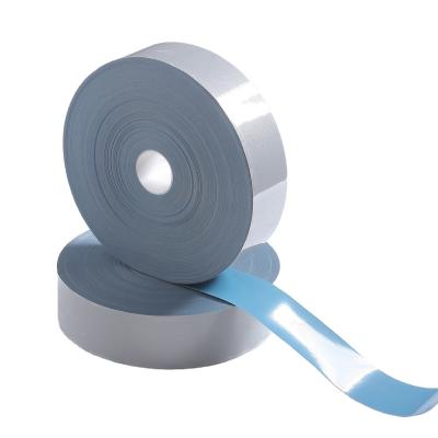 China Htv High Heat Transfer Vinyl Film Tape For Safety Clothing Silver Reflection PES Material for sale