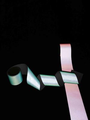 China 50mm 150mm 100mm färbten reflektierende Gewebe für Kleidungs-Polyester-reflektierendes Band für Kleider zu verkaufen